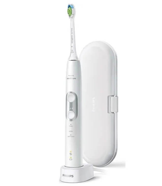 Philips Sonicare ProtectiveClean 6100 sähköhammasharja harjaspää asennettuna