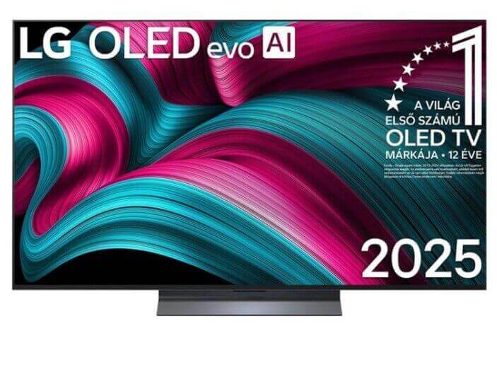 LG OLED C5 AI-OLED-televisio syvillä mustilla