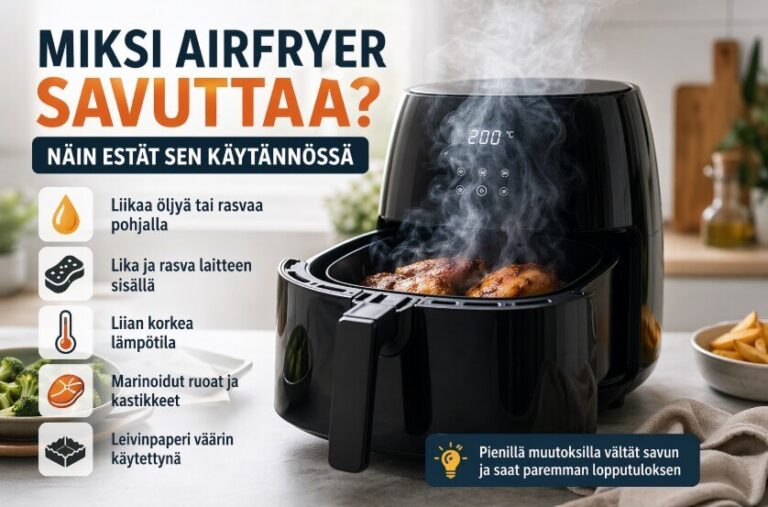 airfryer savuttaa syyt ja ratkaisut