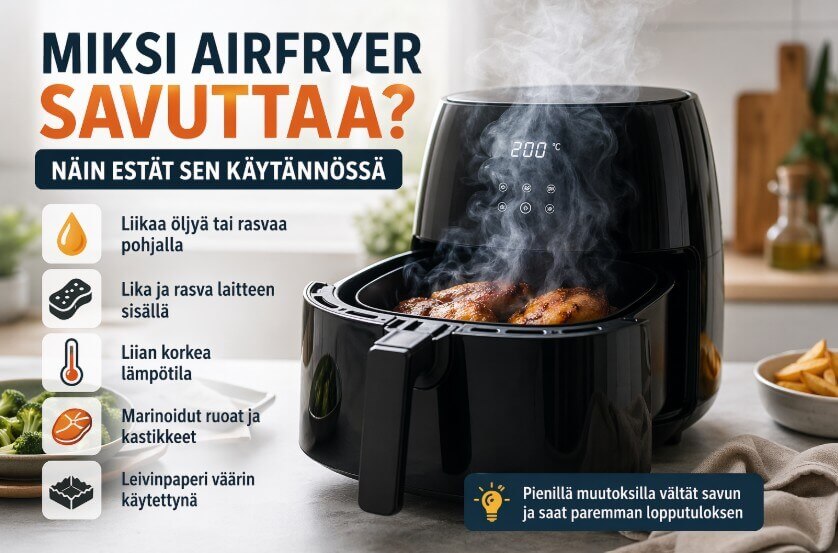airfryer savuttaa syyt ja ratkaisut