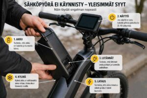 Sähköpyörä ei käynnisty – yleisimmät syyt ja mitä tehdä
